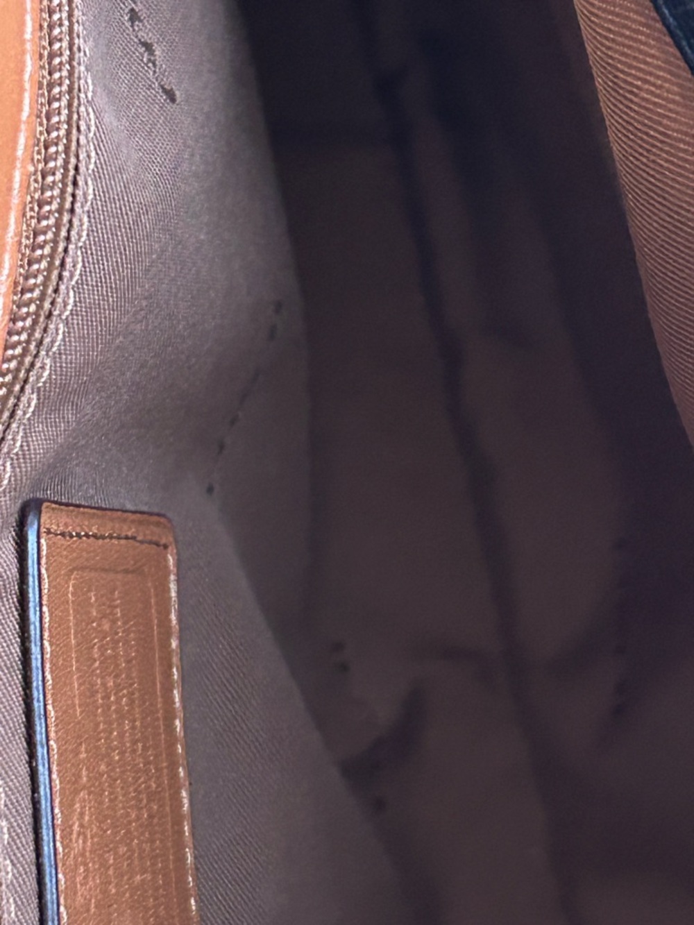 Coach Mercer 30 Blue Denim and leather satchel with crossbody strap GORGEOUS - Picture 7 of 10